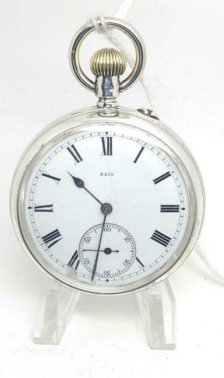 A Lovely Vintage Silver Open Faced Army & Navy Pocket Watch