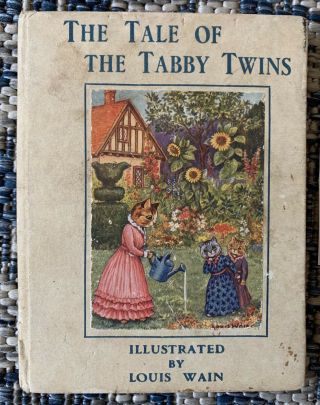 Tale Of The Tabby Twins H/c 1ed Louis Wain Antq Children’s Book Victorian Cats