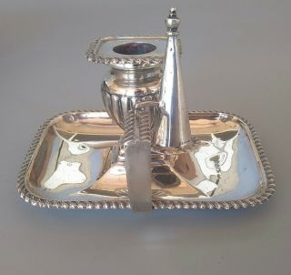 1899 English Victorian Sterling Silver Chamberstick Georgian Revival