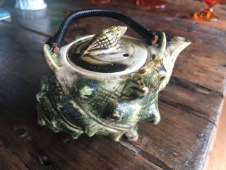 Majolica Conch Shell Small Teapot Exc Cond