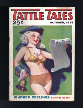 Tattle Tales Vol 3 12 October 1935 Classic H.  J.  Ward Patriotic Cover -