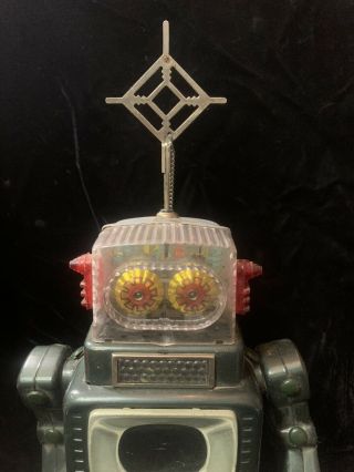 Vtg 50s - 60s Nomura Robot Tin Mechanized Battery Operated Toy Japan Parts/Repair 2