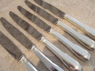 French Silverplate 6 Dinner Knives Christofle Cluny Tl