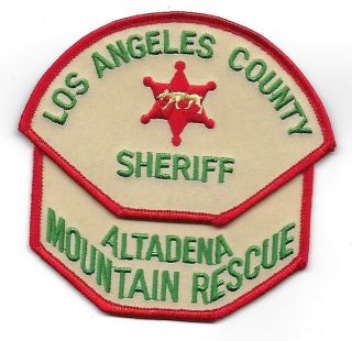 Los Angeles County Sheriff Altadena Mountain Rescue Police Patch