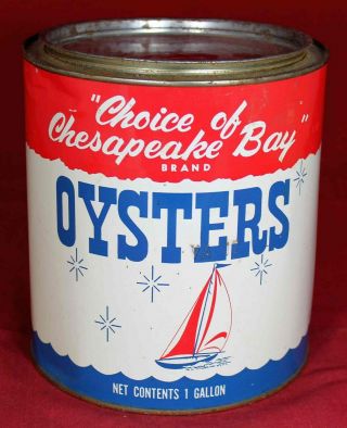 Choice Of Chesapeake Bay Oyster Tin - Jw Ferguson Seafood - Gallon - Remlik Va