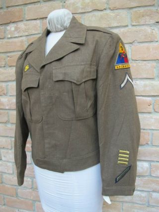Vintage Wwii Us Army 1944 Ike Jacket: 3rd (spearhead) & 6th Armored Divisions