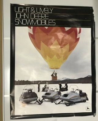 John Deere Vintage Snowmobile Poster