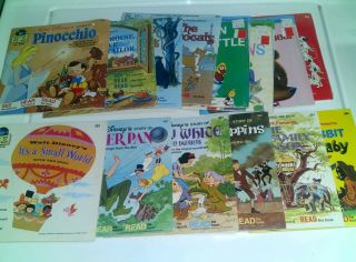 Walt Disney Presents 24 Page Read - Along Book And Record Bundle Some