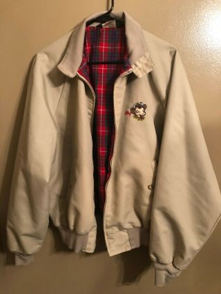 Vintage Elsie The Cow Borden Dairy Co Advertising Sales Plaid Lined Jacket Coat
