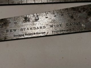Antique DARLING BROWN & SHARPE Old Standard Wire & Screw Gage Gauge Tool 3