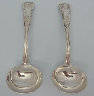 Pair Solid Silver Kings Pattern Toddy Ladles,  Richard Poulden,  London 1818