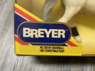 NIB Breyer 702197 SNOWBALL Merry Christmas Horse 1997 Rare/limited Edition 2