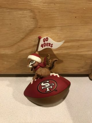 Hallmark 1999 San Francisco 49ers Christmas Ornament Nfl Football Squirrel