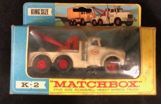 1970’s Matchbox King Size Scammell Heavy Wreck Truck In Pkg.