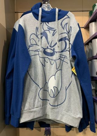 Six Flags Magic Mountain Looney Tunes Tasmanian Devil Taz Hoodie Sweater X - Large