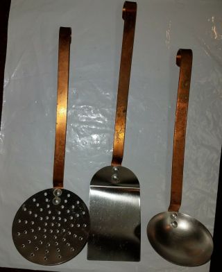 Copper Stainless Steel French Style Vintage Copper Handle Kitchen Utensils 518
