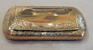 Antique George Unite Victorian Sterling Silver Snuff Box From 1884