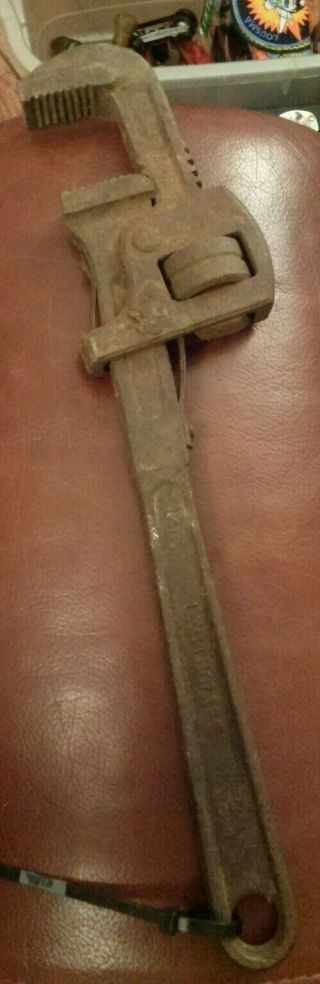 Lectrolite Vintage Adjustable Crescent Pipe Monkey Wrench Antique Industrial