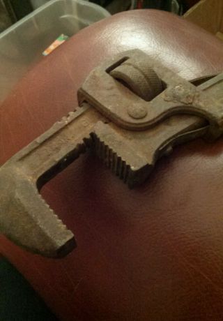 Lectrolite vintage adjustable crescent Pipe Monkey Wrench antique industrial 3