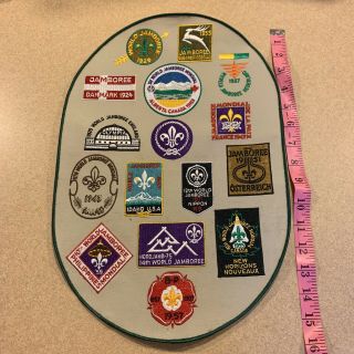 16 World Jamboree Boy Scout Patches 1920 - 1983