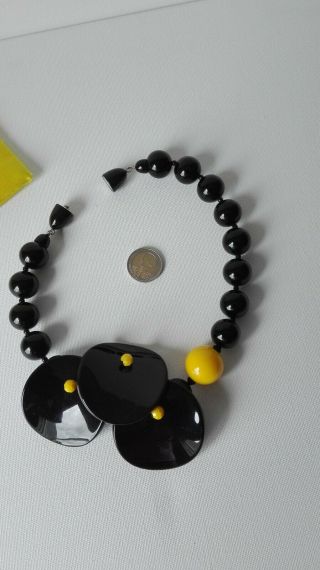 Angela Caputi Yellow And Black Necklace