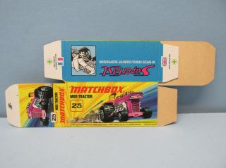 Matchbox Superfast 25b Mod Tractor “i Box” Unfolded C10 / Box Only