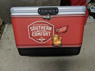Southern Comfort Whiskey Coleman Cooler With Drain Ice