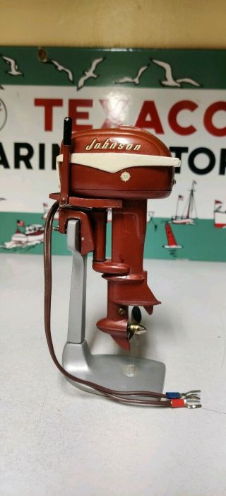 Vintage 1957 K&o Toy Outboard Johnson Seahorse 35hp Battery Operated Runs