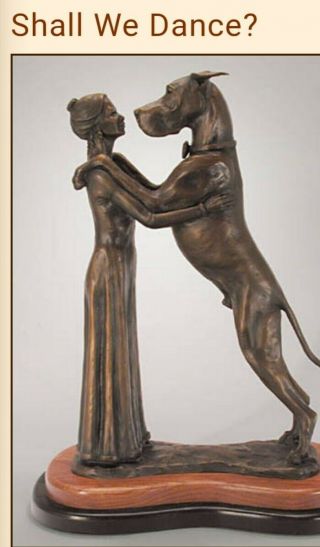 Louise Peterson Bronze Great Dane " Shall We Dance? "