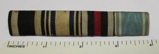 Vintage German Bavarian Army Ww1 War Service 4 Medal Ribbon Bar