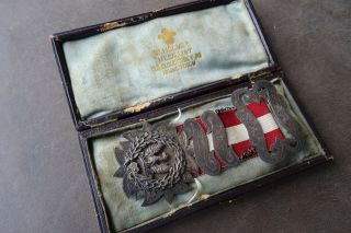 1887 Fraternal Masonic Victorian Sterling Silver Medal Lodge Pin Islington U.  K.