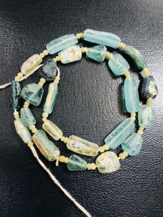 Ancient Roman Glass String Beads Old