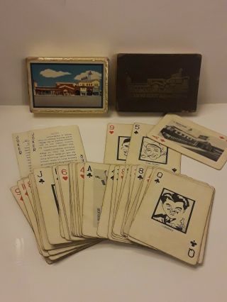 Vintage Playing Cards The Brown Derby,  Hollywood California Vtg Stars Pictures