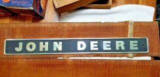 Vintage Old Stock " John Deere " Gorgeous Tractor Name Plate Packag