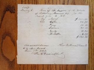 1847 Tax Receipt For 6 Slaves