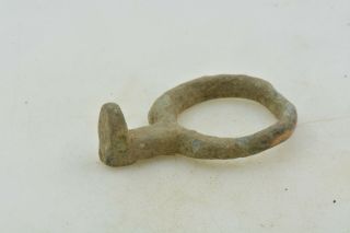 Antique Roman Byzantine Medieval Bronze Key Ring 100 - 1200 Ad 26 Size 5