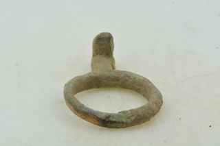 Antique Roman Byzantine Medieval bronze key ring 100 - 1200 AD 26 Size 5 2