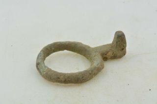 Antique Roman Byzantine Medieval bronze key ring 100 - 1200 AD 26 Size 5 3