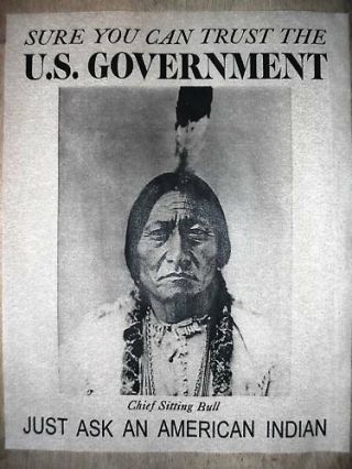 (203l) Novelty Poster American Indian Sitting Bull Old West 11 " X14 "