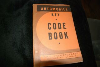 Vintage 1960 Autombile Key Code Book