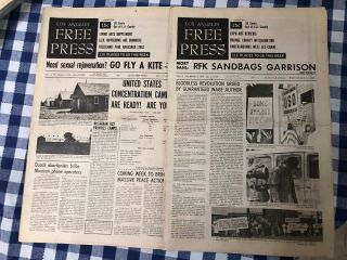 4 Issues Of The Los Angeles Press,  2 From 1967,  1 Each From1968 And 1969