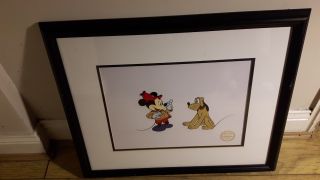 " The Pointer " Mickey Mouse Walt Disney Limited Edition Serigraph Cel.