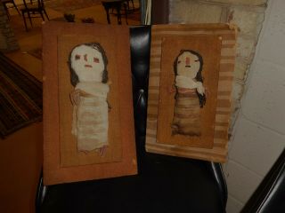 Pre Columbian Peru Chancay Textile Dolls (two)