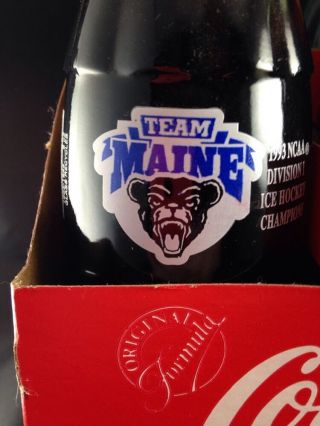 UMaine Black Bears Coca Cola Coke 1993 NCAA Hockey Champs Six Pack Carrier Maine 3