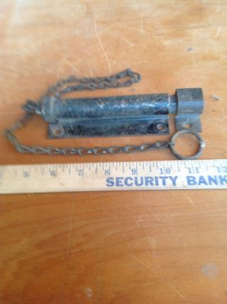 Vintage/antique Metal Spring Loaded Door Gate Latch Bolt Collectible Salvage