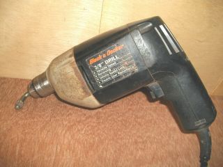 Q865 Vintage Black & Decker 3/8 " Reversing Electric Drill Good