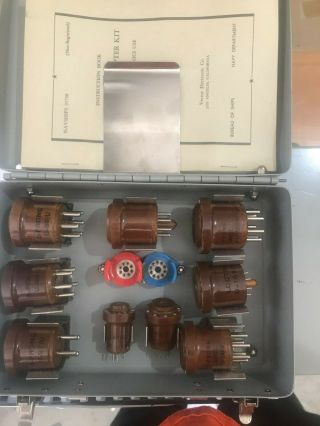 Vintage MX - 1258/U Navy Tube Socket Test Adapter Kit For TV - 7 Tester 2