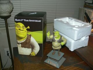 Rare Dreamworks Employee Only Shrek 9 " Happy 1st Year Anniversary Maquette Mib