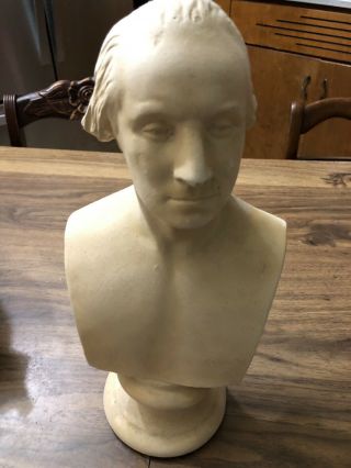 Vtg Large 14” High George Washington Ceramic Bust Re - Make Of Houdon 1785