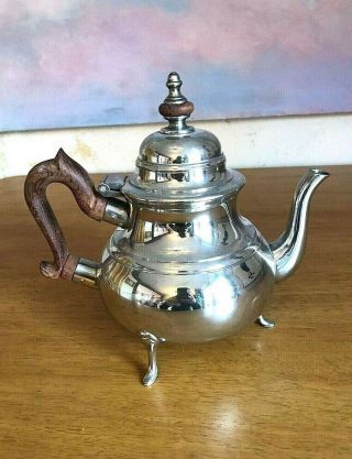 Kirk Stieff Colonial Williamsburg Pewter Coffee Pot Teapot Rosewood Handles